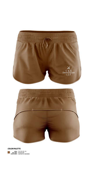 Womens Shorts, C&G Demolition L.L.C, , Teamtime, Team time, sublimation, custom sports apparel, team uniforms, spirit wear, spiritwear, sports uniforms, custom shirts, team store, custom team store, fundraiser sports, apparel fundraiser