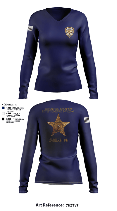 Domestic violence intervention division, 77252950 Women's Long Sleeve V-neck Shirt - 1