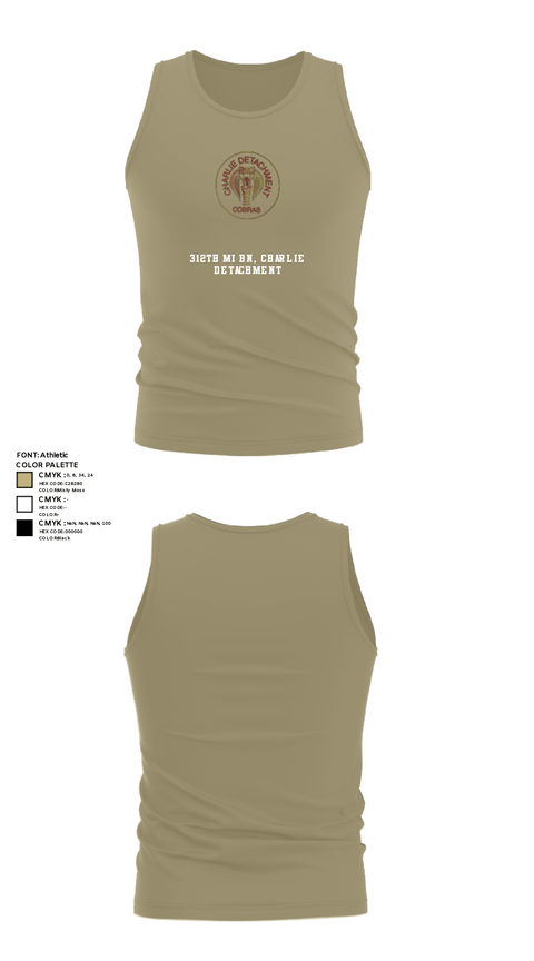 Tank Top, 312TH MI BN, CHARLIE DETACHMENT, Army, Teamtime, Team time, sublimation, custom sports apparel, team uniforms, spirit wear, spiritwear, sports uniforms, custom shirts, team store, custom team store, fundraiser sports, apparel fundraiser