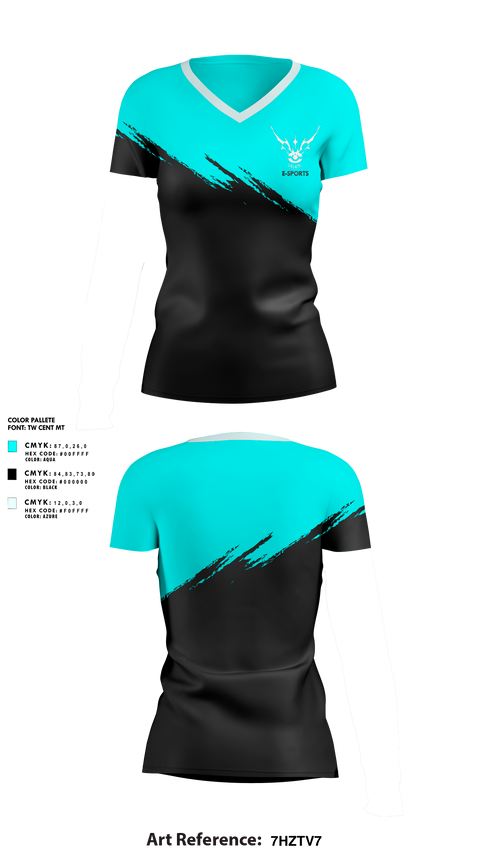 Womens Short Sleeve Vneck Shirt, URLANIURLANI, E-Sports, Teamtime, Team time, sublimation, custom sports apparel, team uniforms, spirit wear, spiritwear, sports uniforms, custom shirts, team store, custom team store, fundraiser sports, apparel fundraiser
