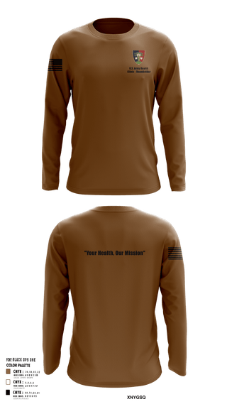 Long Sleeve Performance Shirt, U.S. Army Health Clinic - Baumholder, Army, Teamtime, Team time, sublimation, custom sports apparel, team uniforms, spirit wear, spiritwear, sports uniforms, custom shirts, team store, custom team store, fundraiser sports, apparel fundraiser