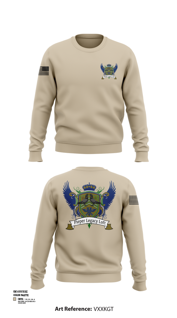 Crew Neck Sweatshirt, Pieper Legacy Loft, , Teamtime, Team time, sublimation, custom sports apparel, team uniforms, spirit wear, spiritwear, sports uniforms, custom shirts, team store, custom team store, fundraiser sports, apparel fundraiser