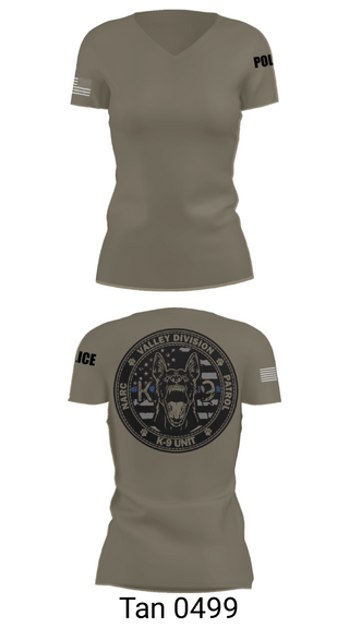 Womens Short Sleeve Vneck Shirt, VALLEY K9, , Teamtime, Team time, sublimation, custom sports apparel, team uniforms, spirit wear, spiritwear, sports uniforms, custom shirts, team store, custom team store, fundraiser sports, apparel fundraiser