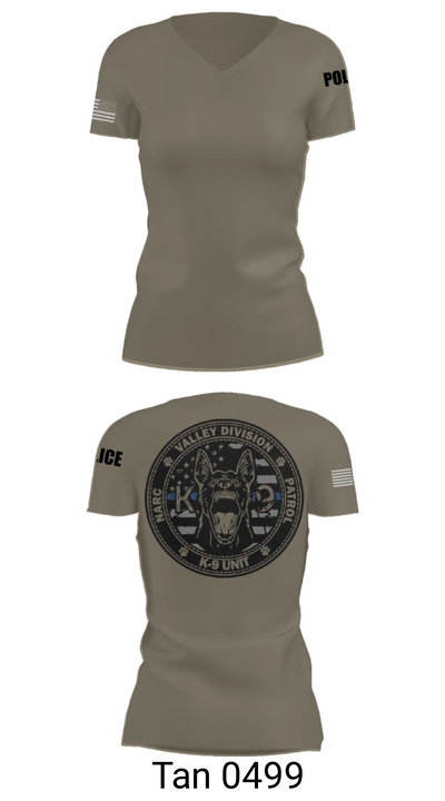 VALLEY K9 75951631 Women's Short Sleeve V-neck Shirt - 65