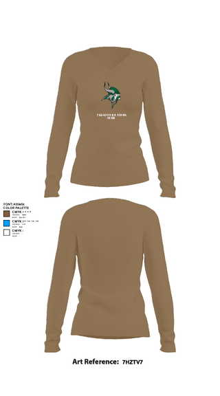 Womens Long Sleeve Vneck Shirt, Palo Alto High School Cheer, Cheer, Teamtime, Team time, sublimation, custom sports apparel, team uniforms, spirit wear, spiritwear, sports uniforms, custom shirts, team store, custom team store, fundraiser sports, apparel fundraiser
