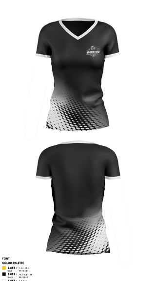 Womens Short Sleeve Vneck Shirt, Barstow Little League Softball, Softball, Teamtime, Team time, sublimation, custom sports apparel, team uniforms, spirit wear, spiritwear, sports uniforms, custom shirts, team store, custom team store, fundraiser sports, apparel fundraiser