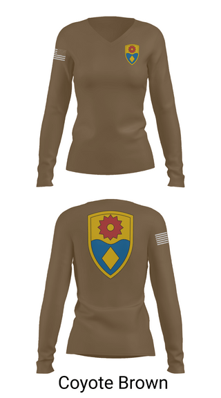 Womens Long Sleeve Vneck Shirt 1, 870th mp company, Army, Teamtime, Team time, sublimation, custom sports apparel, team uniforms, spirit wear, spiritwear, sports uniforms, custom shirts, team store, custom team store, fundraiser sports, apparel fundraiser