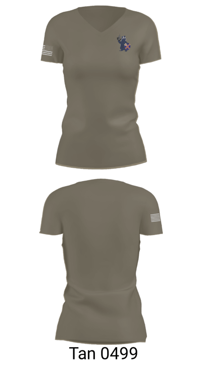 Badger platoon 90224478 Women's Short Sleeve V-neck Shirt - 36