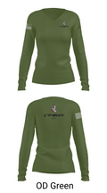 J WALKERS 3500773 Women's Long Sleeve V-neck Shirt -1 57
