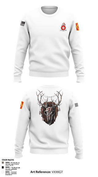 Crew Neck Sweatshirt, Bravo 1st BN 14th FAR1-14 FAR, Army, Teamtime, Team time, sublimation, custom sports apparel, team uniforms, spirit wear, spiritwear, sports uniforms, custom shirts, team store, custom team store, fundraiser sports, apparel fundraiser