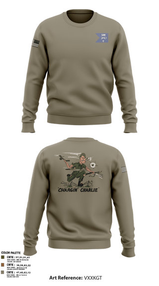 Crew Neck Sweatshirt, C Co 1-125th IN, , Teamtime, Team time, sublimation, custom sports apparel, team uniforms, spirit wear, spiritwear, sports uniforms, custom shirts, team store, custom team store, fundraiser sports, apparel fundraiser
