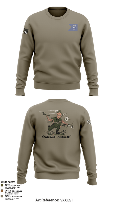 C Co 1-125th IN 33854609 Crew Neck Sweatshirt - 3