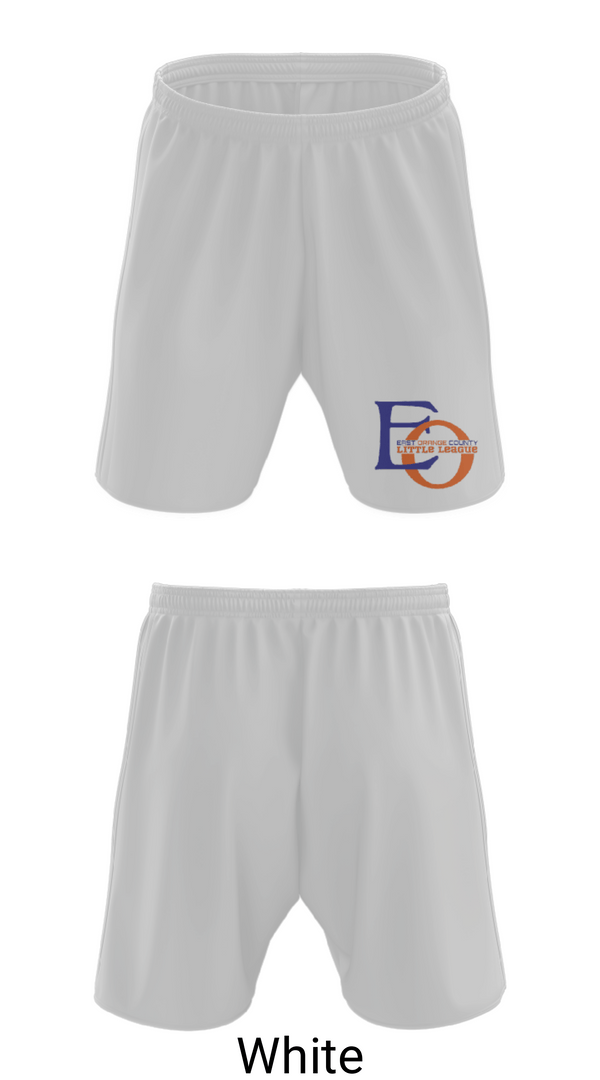 Athletic Shorts With Pockets, East Orange County Little League, Baseball, Teamtime, Team time, sublimation, custom sports apparel, team uniforms, spirit wear, spiritwear, sports uniforms, custom shirts, team store, custom team store, fundraiser sports, apparel fundraiser
