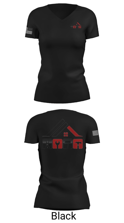 Womens Short Sleeve Vneck Shirt, REPAIR & REMODEL SOLUTIONS LLC, , Teamtime, Team time, sublimation, custom sports apparel, team uniforms, spirit wear, spiritwear, sports uniforms, custom shirts, team store, custom team store, fundraiser sports, apparel fundraiser