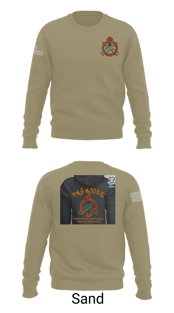 Crew Neck Sweatshirt, FMS Moore, Army, Teamtime, Team time, sublimation, custom sports apparel, team uniforms, spirit wear, spiritwear, sports uniforms, custom shirts, team store, custom team store, fundraiser sports, apparel fundraiser