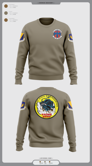 Crew Neck Sweatshirt, 786th CES, Air Force, Teamtime, Team time, sublimation, custom sports apparel, team uniforms, spirit wear, spiritwear, sports uniforms, custom shirts, team store, custom team store, fundraiser sports, apparel fundraiser