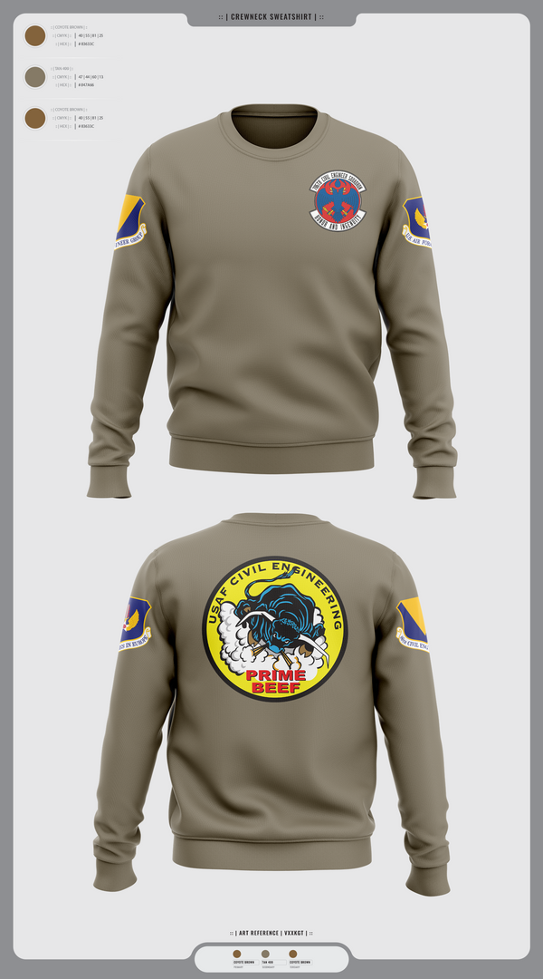 Crew Neck Sweatshirt, 786th CES, Air Force, Teamtime, Team time, sublimation, custom sports apparel, team uniforms, spirit wear, spiritwear, sports uniforms, custom shirts, team store, custom team store, fundraiser sports, apparel fundraiser