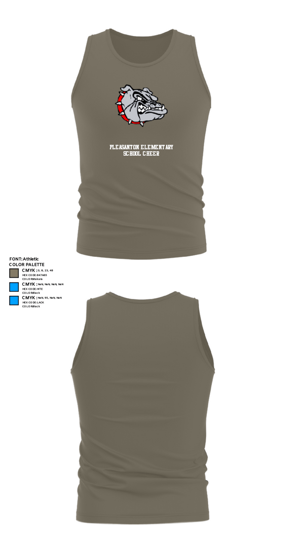 Tank Top, Pleasanton Elementary School Cheer, Cheer, Teamtime, Team time, sublimation, custom sports apparel, team uniforms, spirit wear, spiritwear, sports uniforms, custom shirts, team store, custom team store, fundraiser sports, apparel fundraiser