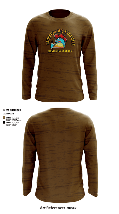 Taqueria Mr Taco Cafe Mexican & Seafood 69375453 Long Sleeve Performance Shirt - 1