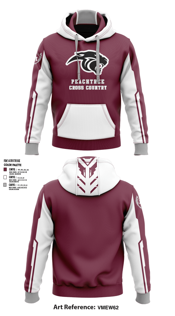 Hoodie, Peachtree Academy High School Cross Country, Cross Country, Teamtime, Team time, sublimation, custom sports apparel, team uniforms, spirit wear, spiritwear, sports uniforms, custom shirts, team store, custom team store, fundraiser sports, apparel fundraiser