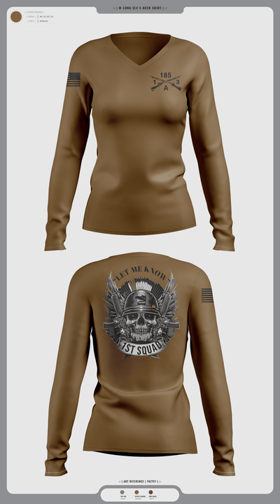 ACO 1-185INF 95033449 Women's Long Sleeve V-neck Shirt - 2