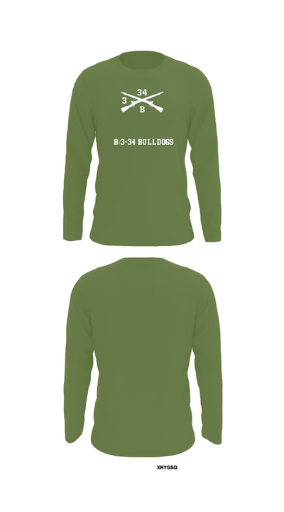 B/3-34 Bulldogs 76121406 Long Sleeve Performance Shirt - 52