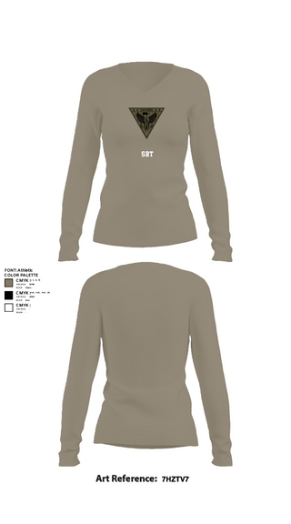 Women's Long Sleeve Vneck Shirt, SRT, Police, Teamtime, Team time, sublimation, custom sports apparel, team uniforms, spirit wear, spiritwear, sports uniforms, custom shirts, team store, custom team store, fundraiser sports, apparel fundraiser