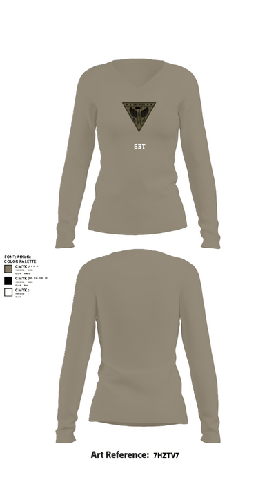 SRT 56874083 Women's Long Sleeve V-neck Shirt - 59