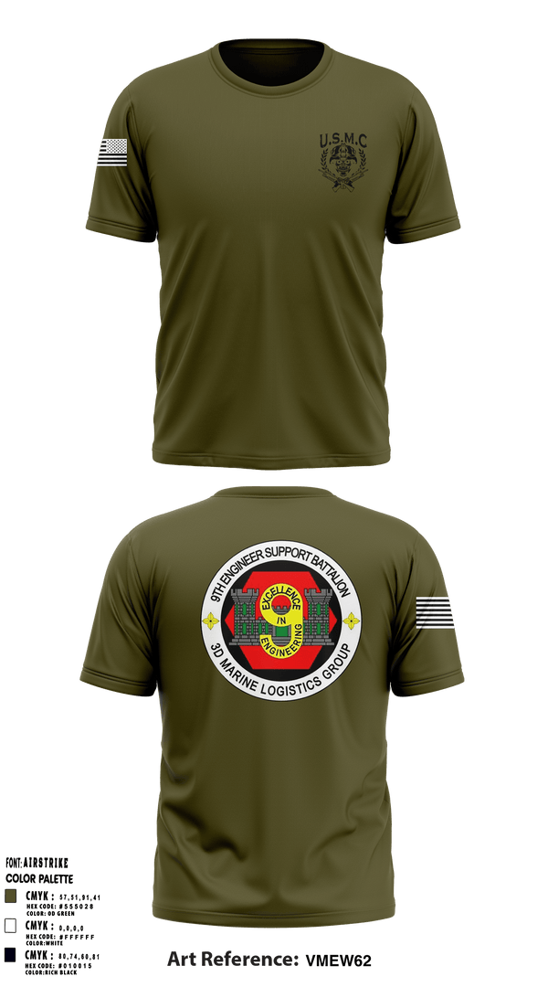 Short Sleeve Rash Guard Shirt, 9th Engineer Support Company, Marines, Teamtime, Team time, sublimation, custom sports apparel, team uniforms, spirit wear, spiritwear, sports uniforms, custom shirts, team store, custom team store, fundraiser sports, apparel fundraiser