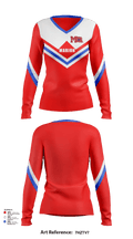 Marion High School Cheer 46477602 Women's Long Sleeve V-neck Shirt - 119