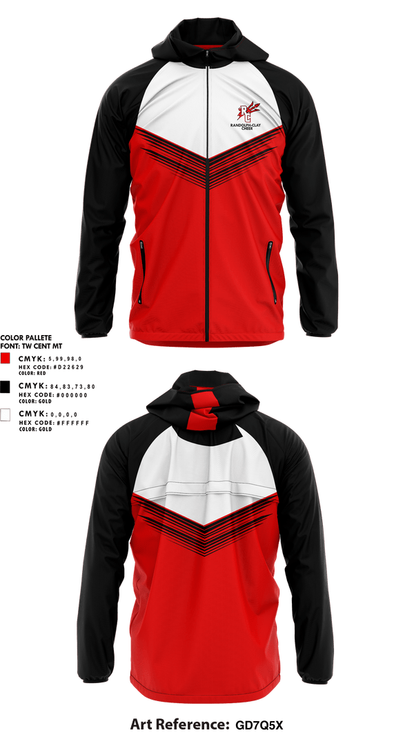 Windbreaker, Randolph-Clay High School Cheer, Cheer, Teamtime, Team time, sublimation, custom sports apparel, team uniforms, spirit wear, spiritwear, sports uniforms, custom shirts, team store, custom team store, fundraiser sports, apparel fundraiser
