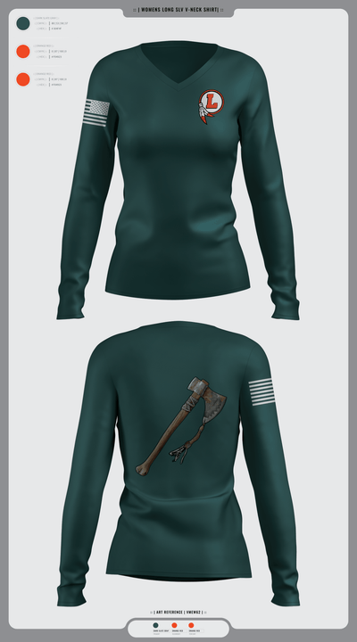 Loudon NJROTC 97564222 Women's Long Sleeve V-neck Shirt - 1