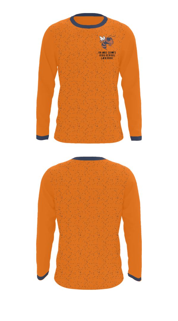 Long Sleeve Performance Shirt, Orange County High School Lacrosse, Men's Lacrosse, Teamtime, Team time, sublimation, custom sports apparel, team uniforms, spirit wear, spiritwear, sports uniforms, custom shirts, team store, custom team store, fundraiser sports, apparel fundraiser