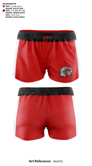 Womens Shorts, Mcloud High School Cheer, Cheer, Teamtime, Team time, sublimation, custom sports apparel, team uniforms, spirit wear, spiritwear, sports uniforms, custom shirts, team store, custom team store, fundraiser sports, apparel fundraiser