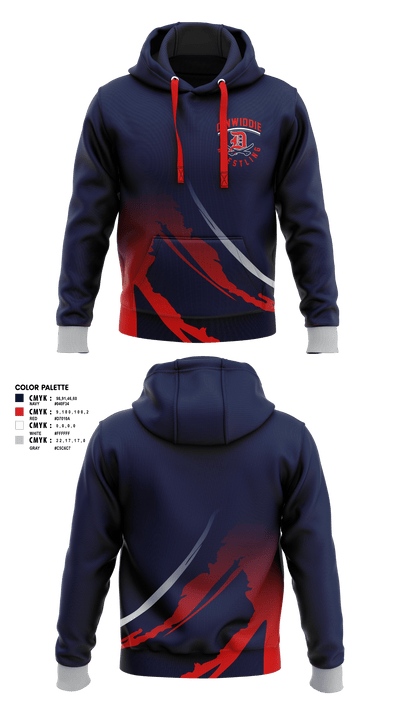 Dinwiddie High School Wrestling 47927131 Hoodie - 1