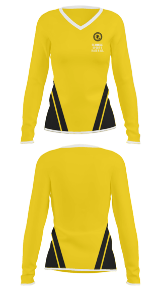 Women's Long Sleeve Vneck Shirt, Seminole Sports Baseball, Baseball, Teamtime, Team time, sublimation, custom sports apparel, team uniforms, spirit wear, spiritwear, sports uniforms, custom shirts, team store, custom team store, fundraiser sports, apparel fundraiser