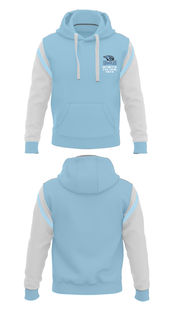 Hoodie, Westminster High School Tennis, Tennis, Teamtime, Team time, sublimation, custom sports apparel, team uniforms, spirit wear, spiritwear, sports uniforms, custom shirts, team store, custom team store, fundraiser sports, apparel fundraiser