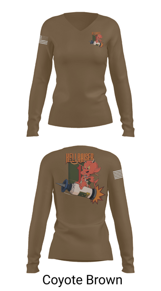 Womens Long Sleeve Vneck Shirt, Hellraiser, , Teamtime, Team time, sublimation, custom sports apparel, team uniforms, spirit wear, spiritwear, sports uniforms, custom shirts, team store, custom team store, fundraiser sports, apparel fundraiser