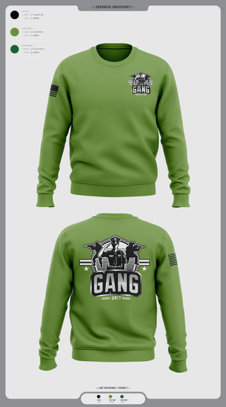 Crew Neck Sweatshirt, Gang Unit, Police, Teamtime, Team time, sublimation, custom sports apparel, team uniforms, spirit wear, spiritwear, sports uniforms, custom shirts, team store, custom team store, fundraiser sports, apparel fundraiser