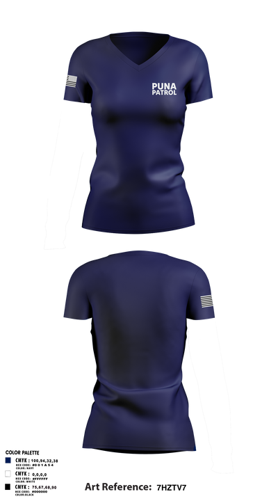 Puna Patrol 4300977 Women's Short Sleeve V-neck Shirt - 1