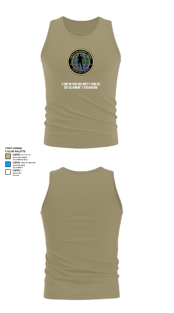Tank Top, Center for Security Forces Detachment Chesapeake, Navy, Teamtime, Team time, sublimation, custom sports apparel, team uniforms, spirit wear, spiritwear, sports uniforms, custom shirts, team store, custom team store, fundraiser sports, apparel fundraiser