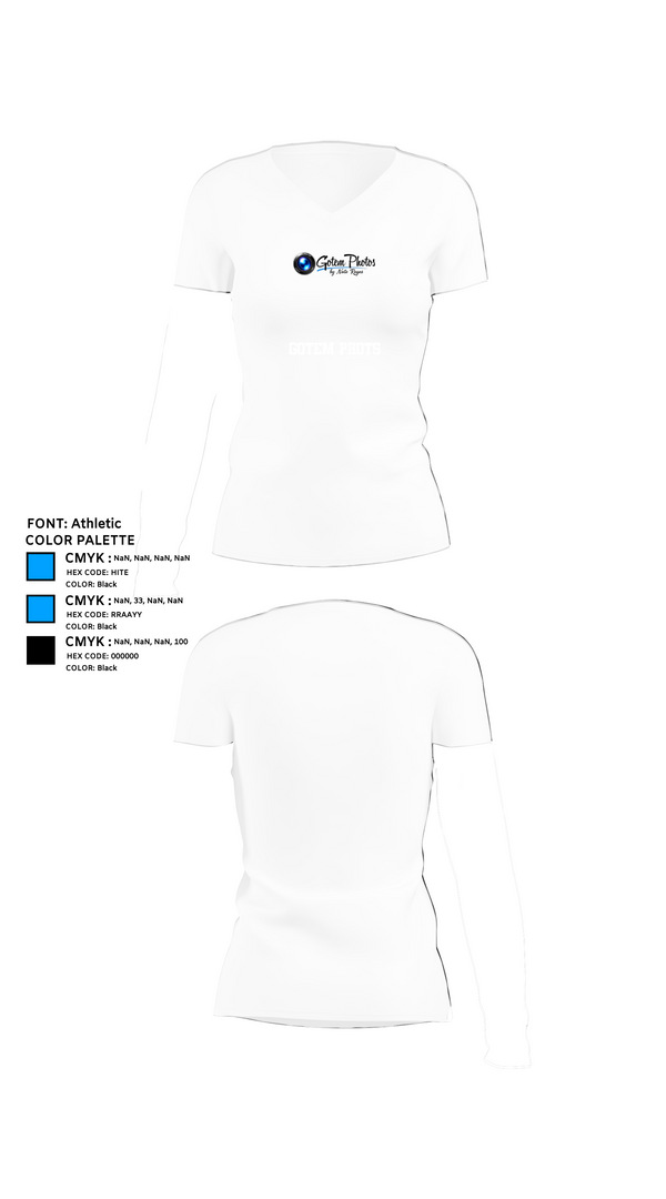 Womens Short Sleeve Vneck Shirt, Gotem Phots, , Teamtime, Team time, sublimation, custom sports apparel, team uniforms, spirit wear, spiritwear, sports uniforms, custom shirts, team store, custom team store, fundraiser sports, apparel fundraiser
