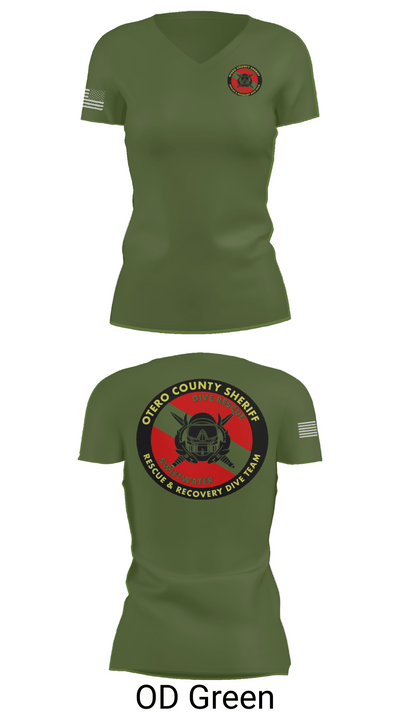 Otero County Sheriff 37164505 Women's Short Sleeve V-neck Shirt - 46