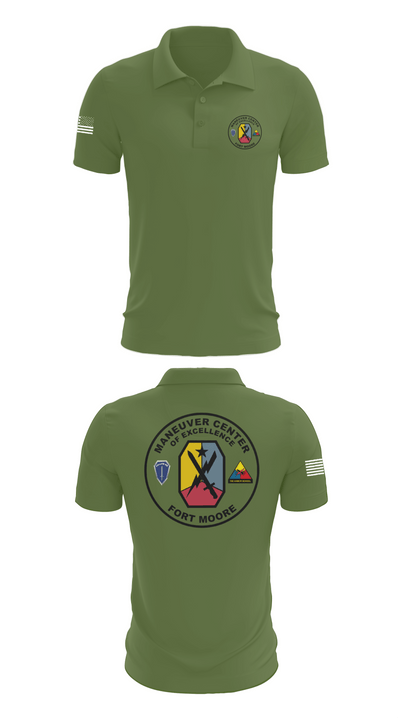 Fort moore 23614259 Short Sleeve Performance Polo - 47