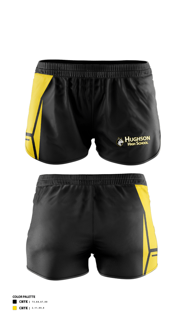 Womens Shorts, Hughson High School Cross Country, Cross Country, Teamtime, Team time, sublimation, custom sports apparel, team uniforms, spirit wear, spiritwear, sports uniforms, custom shirts, team store, custom team store, fundraiser sports, apparel fundraiser
