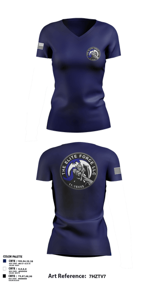 Womens Short Sleeve Vneck Shirt, The Elite Force Llc, Police, Teamtime, Team time, sublimation, custom sports apparel, team uniforms, spirit wear, spiritwear, sports uniforms, custom shirts, team store, custom team store, fundraiser sports, apparel fundraiser