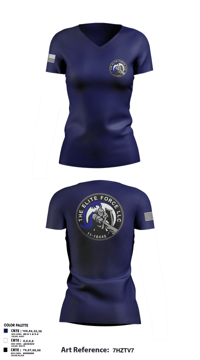 The Elite Force Llc 33160715 Women's Short Sleeve V-neck Shirt - 4