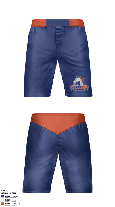 Southeast Alamance High School Wrestling 73970043 Fight Shorts - 41
