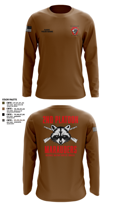 Charger Co. / 2-112th Infantry Battalion 37738588 Long Sleeve Performance Shirt - 36