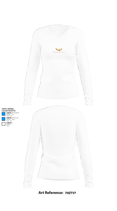 Md transportation service LLC 11335199 Women's Long Sleeve V-neck Shirt - 15